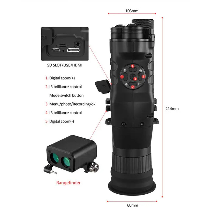 Night Vision Riflescope Monocular W/ Wifi APP