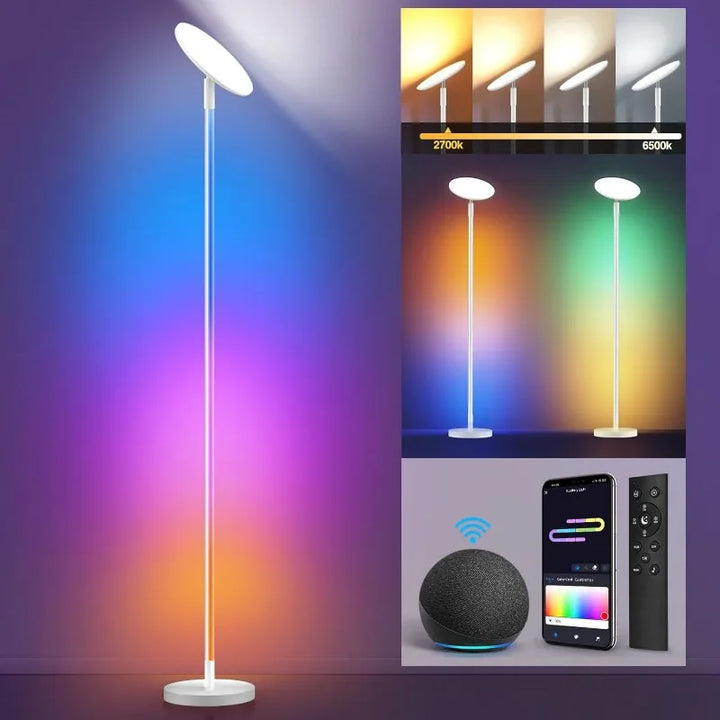 Floor Lamp, 2-in-1 Smart RGB Corner Lamp