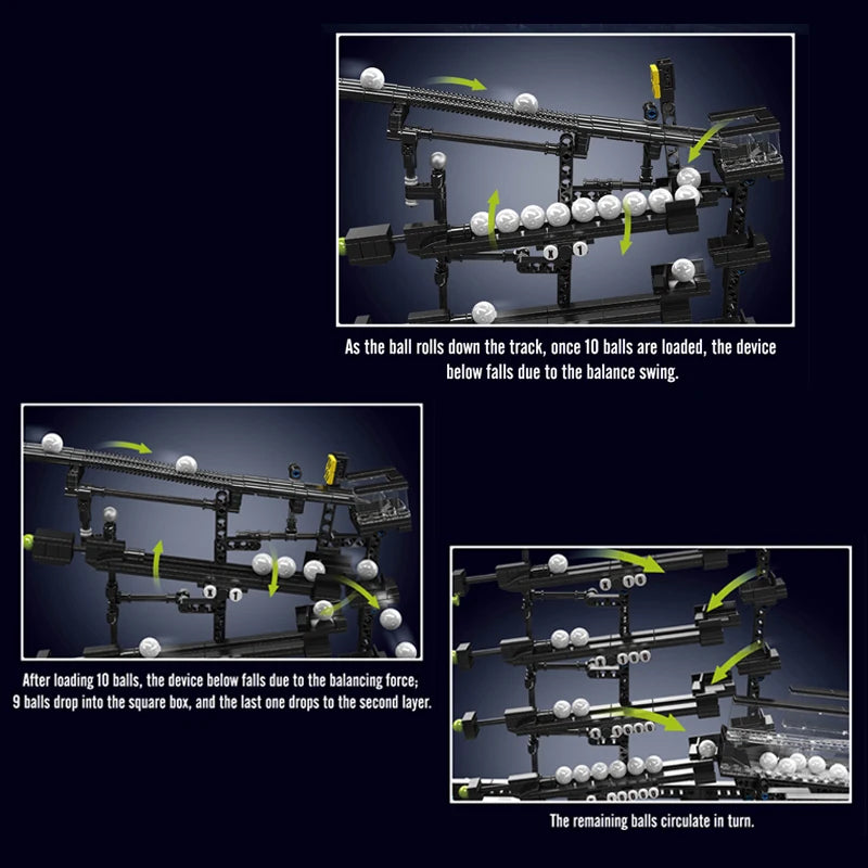 Motorized Marble Ball Run Building Block