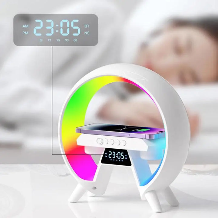 Bluetooth Speaker LED Alarm Clock Wireless Phone Charger