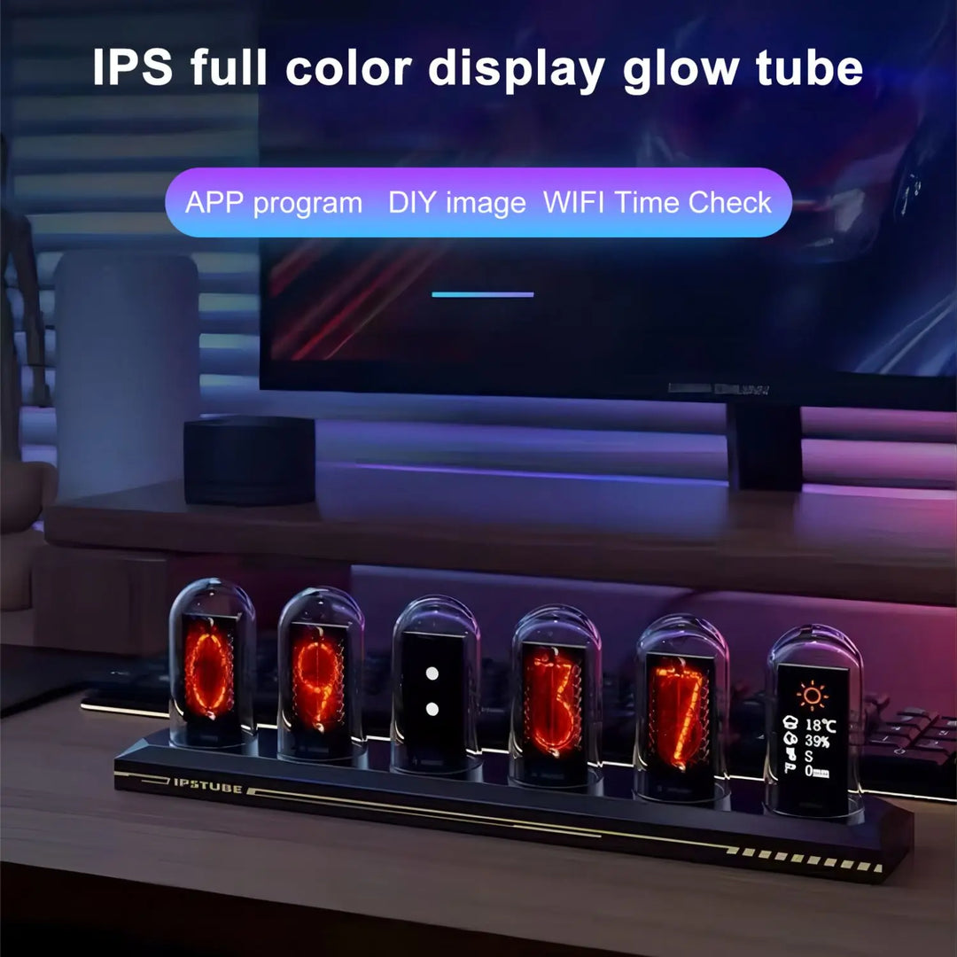 RGB Nixie Tube Clock LED Glows