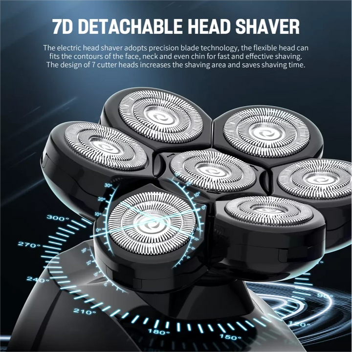 6-in-1 Multifunctional  7D Head Shaver