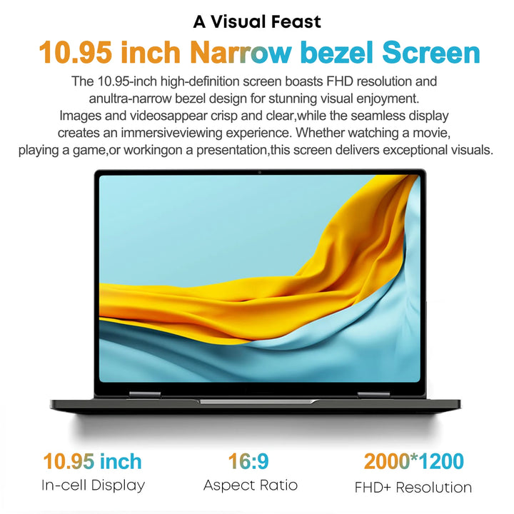 2 in 1 Touchscreen 10.95" Flip Laptop