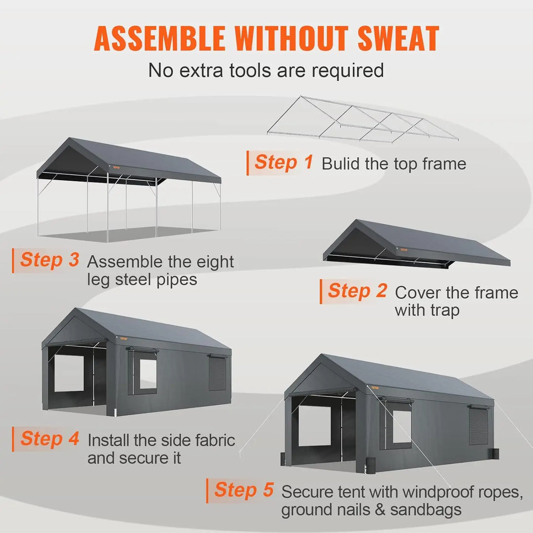 Carport 12'x20' Heavy Duty Portable Garage