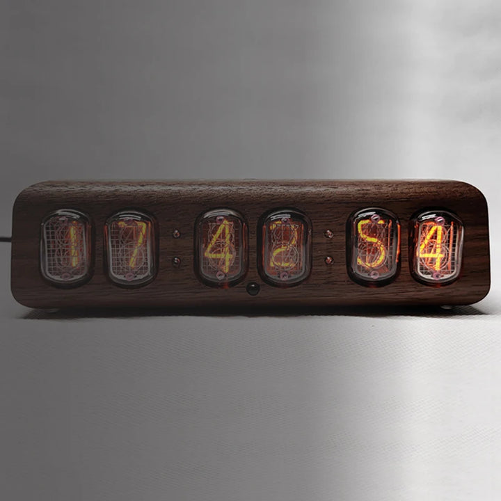 Wood Nixie Tube Clock Retro In12