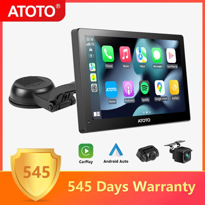 7'' Portable Wireless CarPlay GPS Navigation, Stereo and Multimedia Player