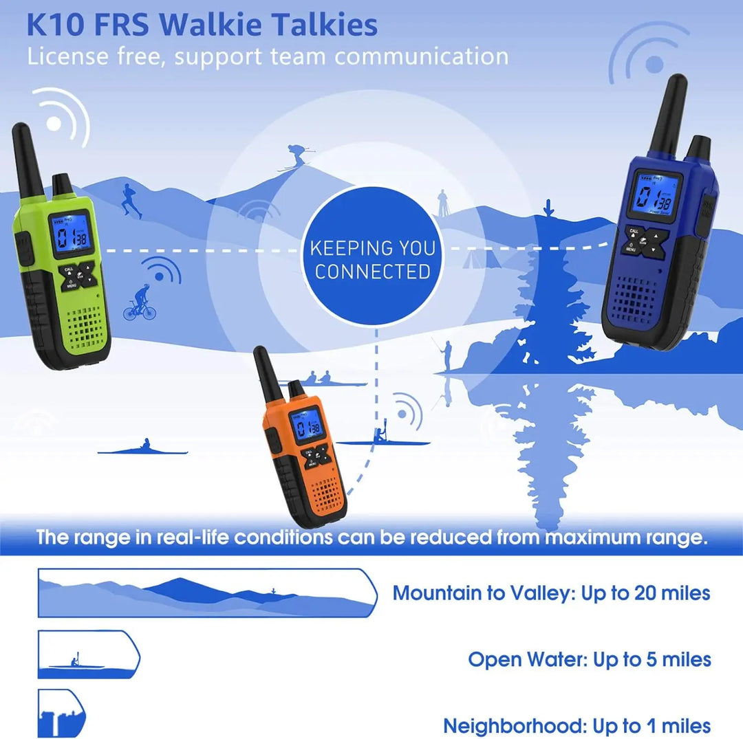 2 Way Radios Walkie Talkies 3 Pack