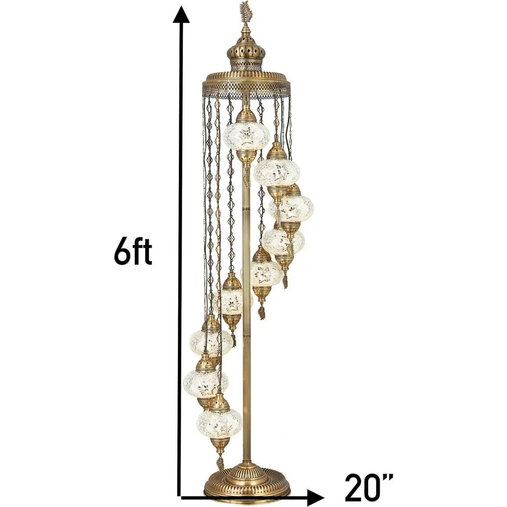 Floor Lamp, Boho Tiffany Mosaic Floor Lamp