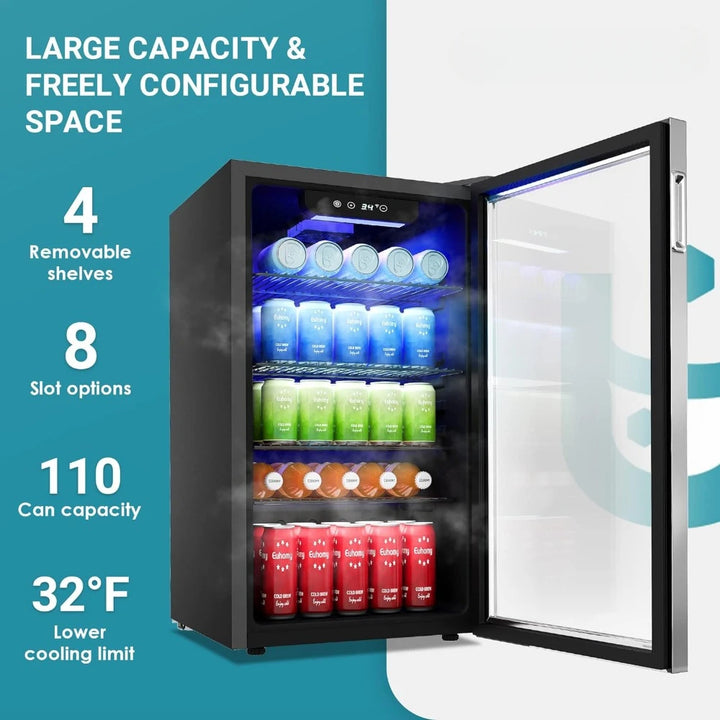 Beverage Refrigerator and Cooler 126 Can