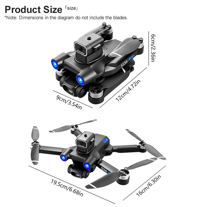 GPS Positioning Drone  Dual HD Adjustable Cameras