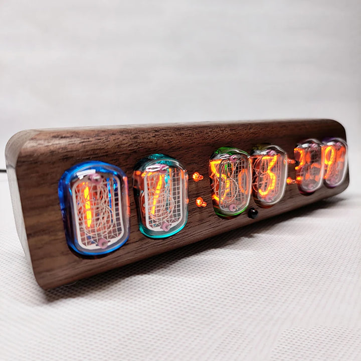 Wood Nixie Tube Clock Retro In12