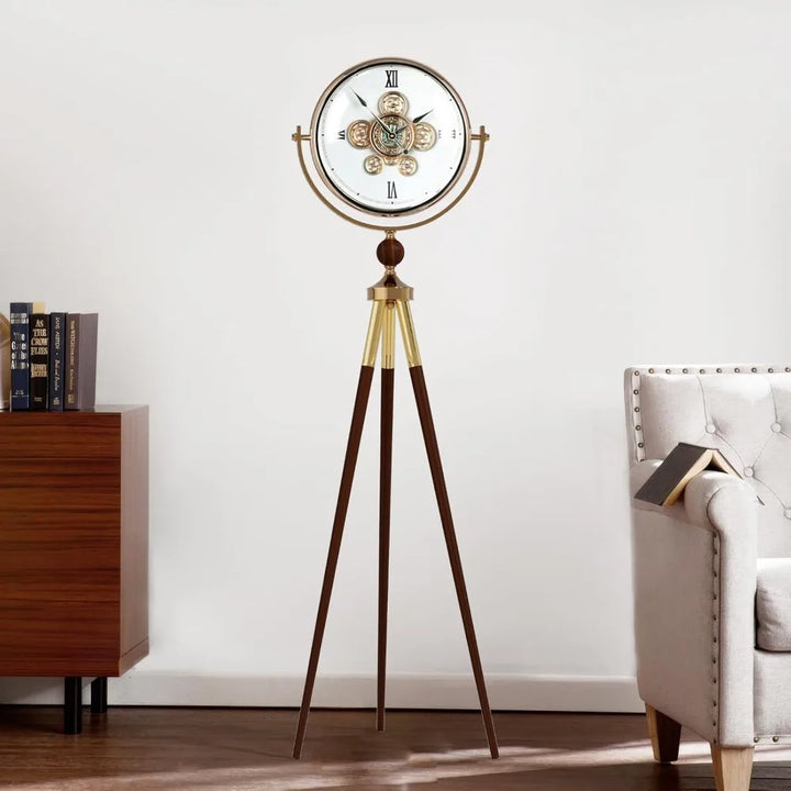 Large Moving Gear Clock with Stand