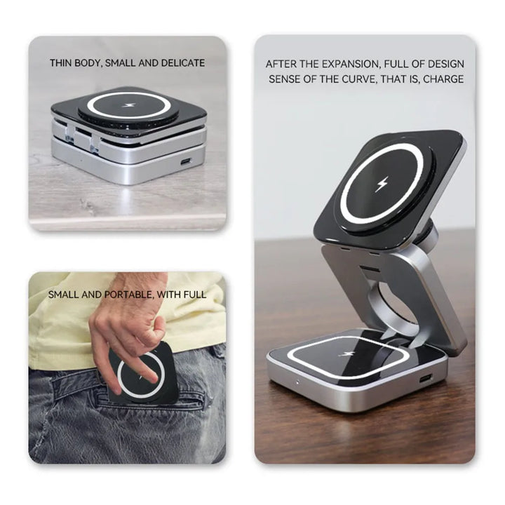 Foldable Magnetic Wireless Charger Stand