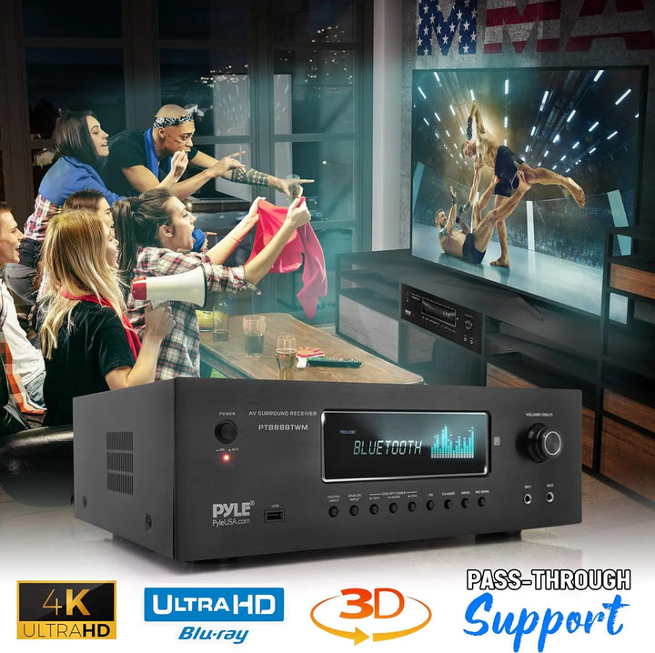 Pyle 1000W Bluetooth Home Theater Karaoke Receiver