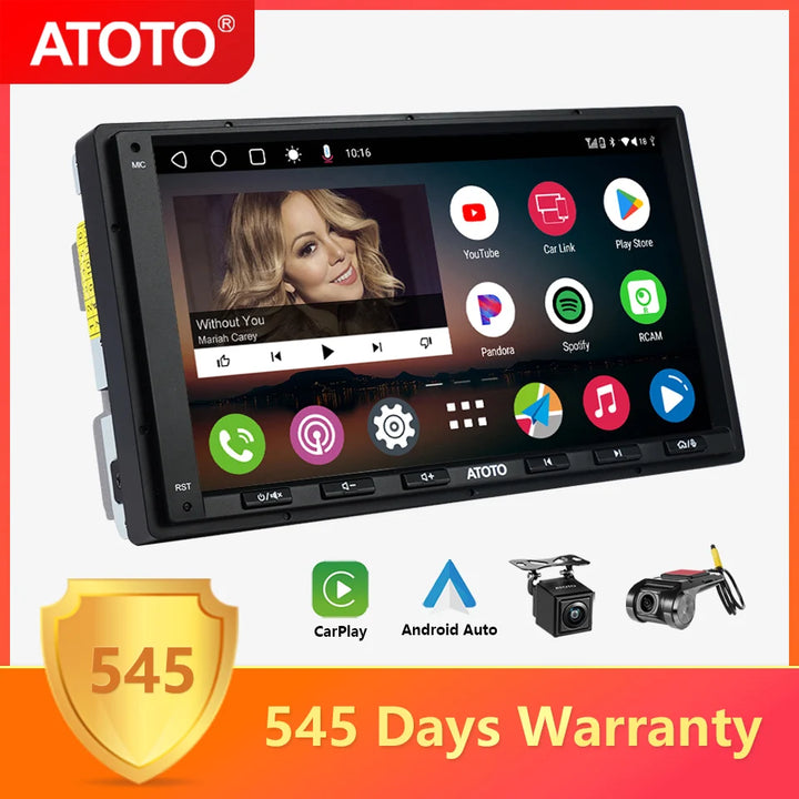 ATOTO A6 PF Universal 7 Android Car Stereo Double 2Din Multimedia Player Wireless Carplay Screen Display Android Bluetooth Radio