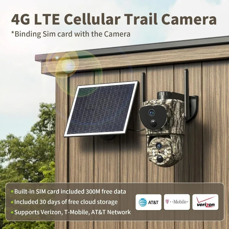 4G LTE Cellular Trail Camera 360°View Live Camera