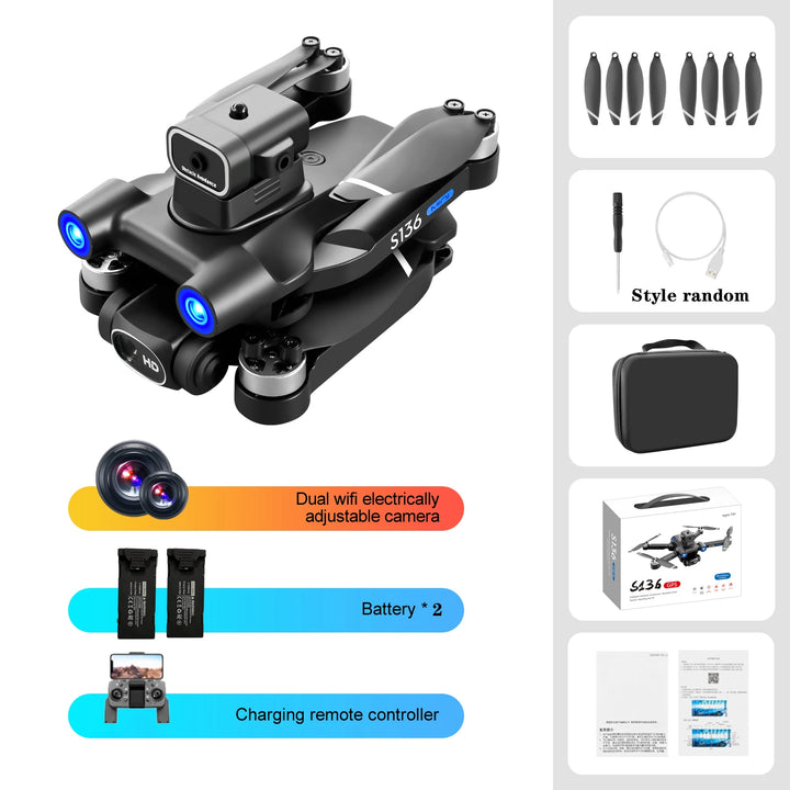 GPS Positioning Drone  Dual HD Adjustable Cameras