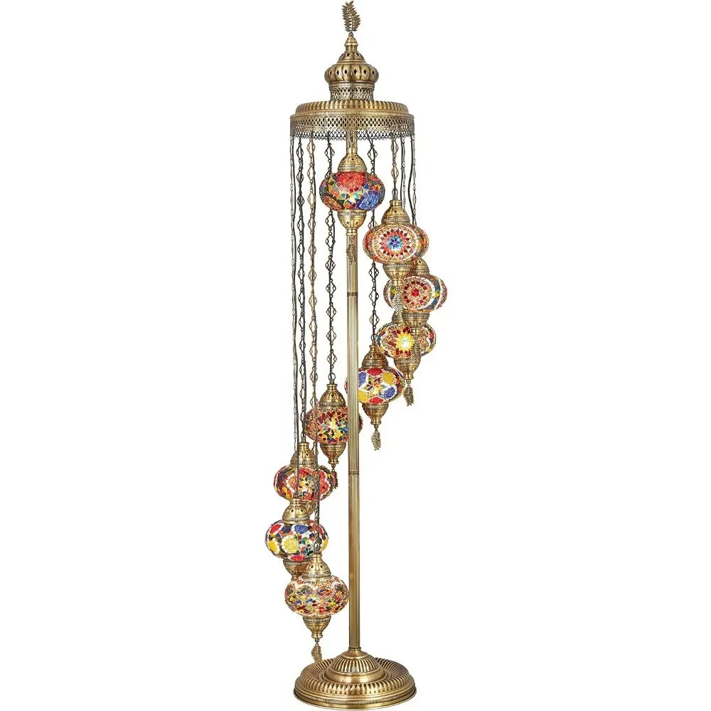 Floor Lamp, Boho Tiffany Mosaic Floor Lamp