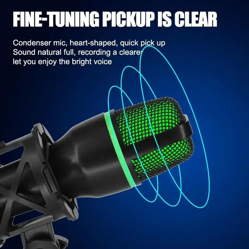 Condenser Microphone PC RGB Recording Mic