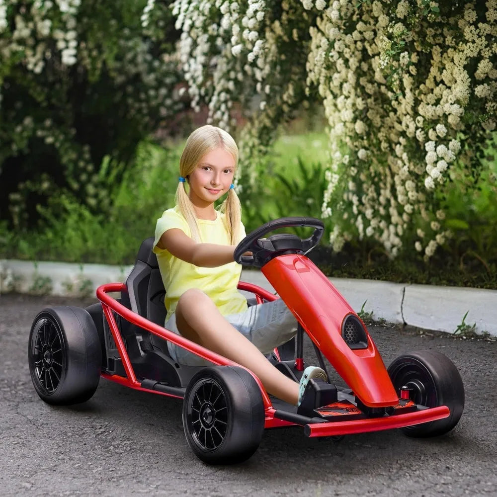 24V 8.1 MPH Electric Go Kart, Drifting Car