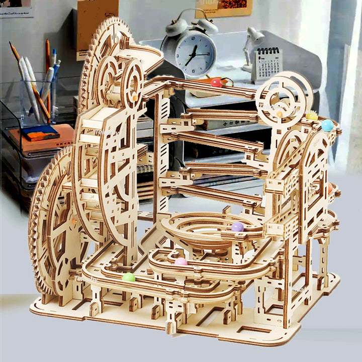 3d Wooden Puzzle Marble Run