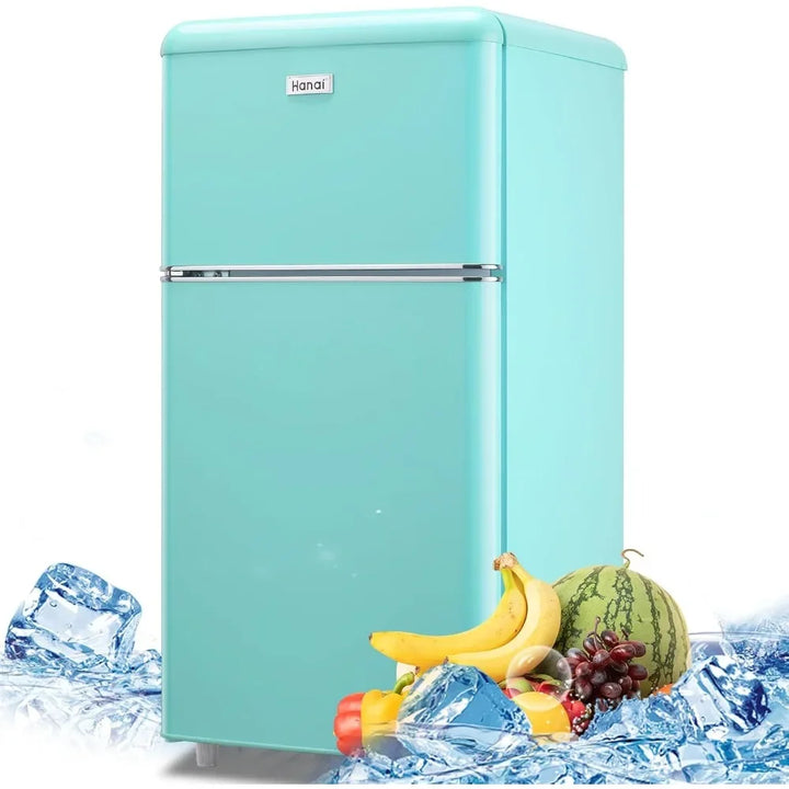 3.5 Cu.ft Mini Fridge with Freezer Dual Door