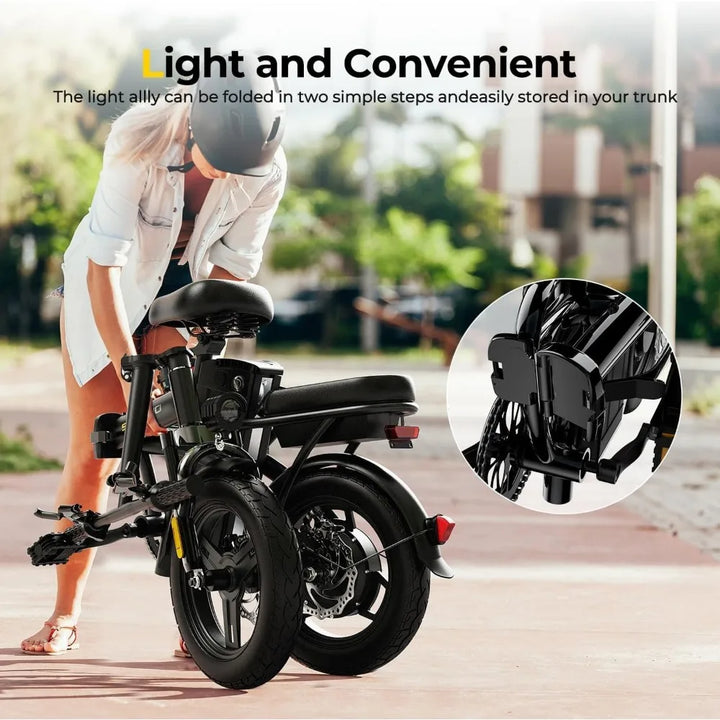 Mini Electric Bike for Adults, Foldable E-Bike 22mph