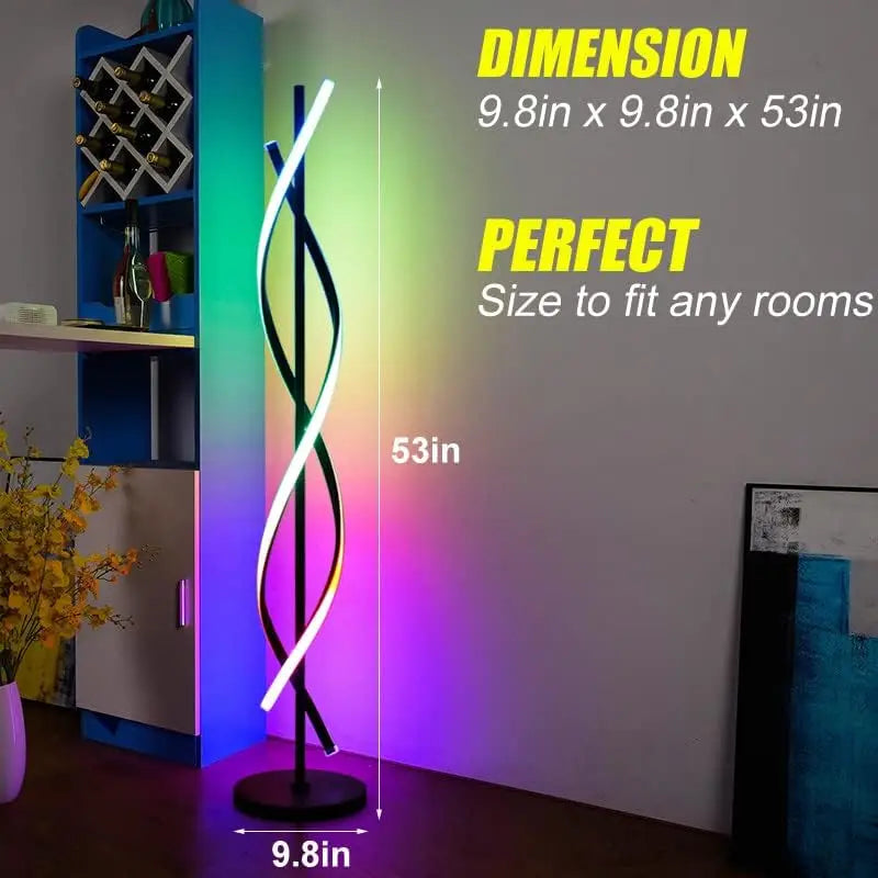 LED Corner Standing Lamp with Remote Control