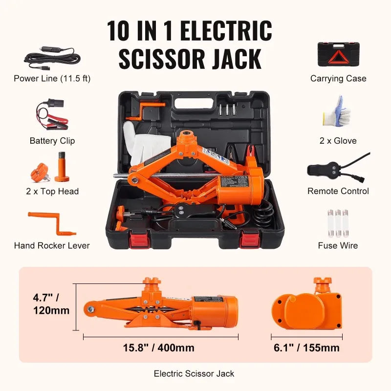 Electric Car Jack 3 Ton Scissor Jack