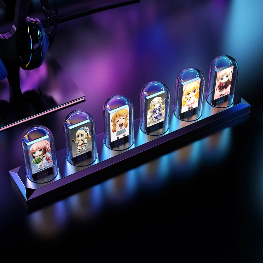 RGB Nixie Tube Clock LED Glows