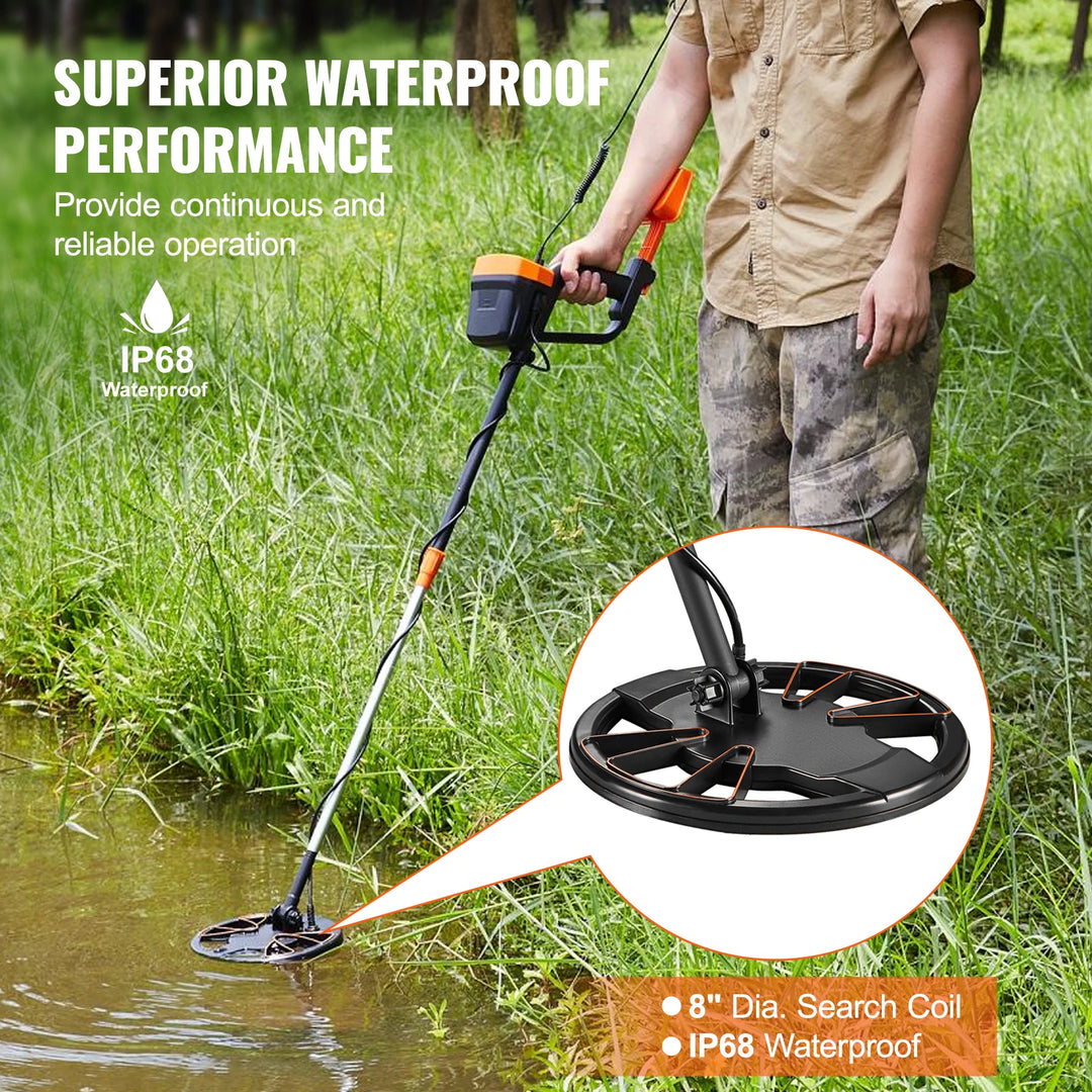 VEVOR Metal Detector 8Inch Waterproof