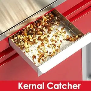 Commercial Popcorn Machine with Cart, 8 Oz Kettle