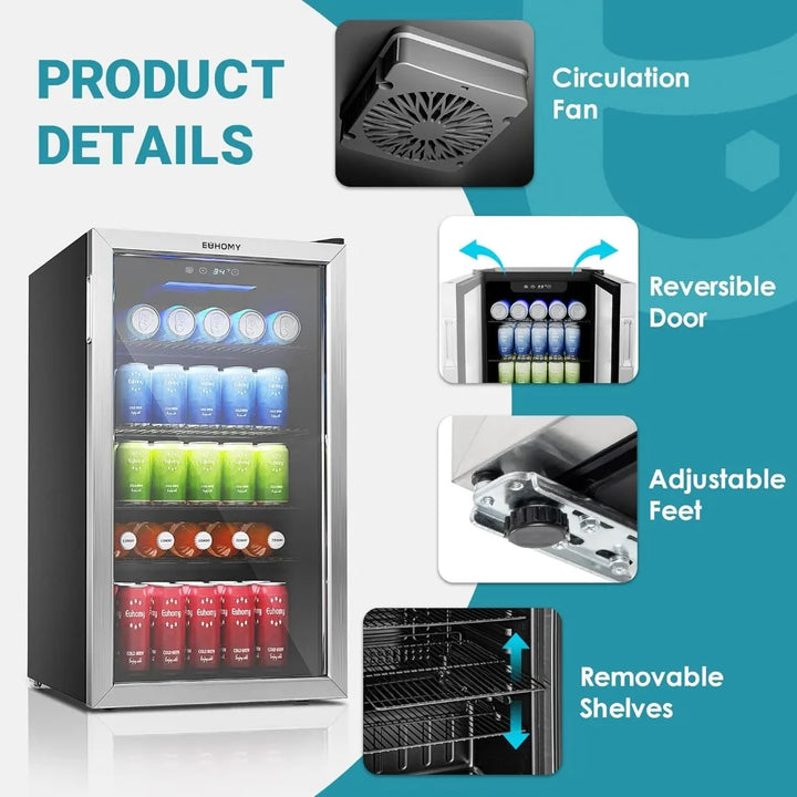 Beverage Refrigerator and Cooler 126 Can