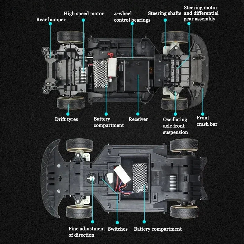 1:10 4wd 40km/h Rc Drift Car