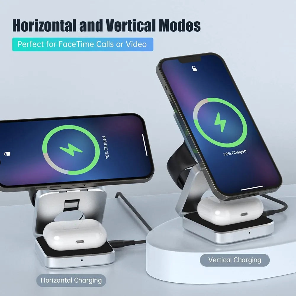 Foldable Magnetic Wireless Charger Stand