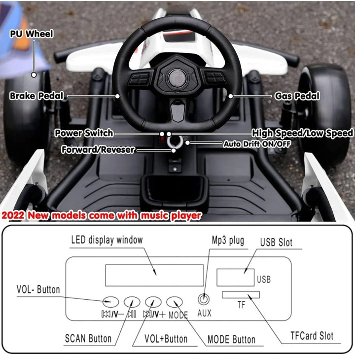 Electric Go Kart 24V Battery Powered