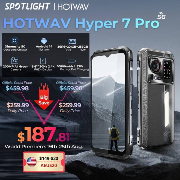 Hyper 7 Pro 5G Rugged Phone 200MP Android 14