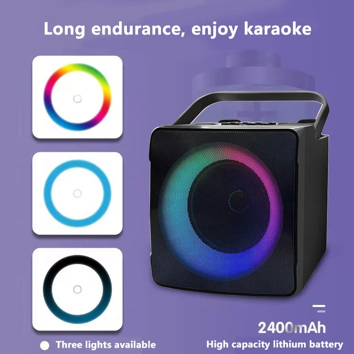 Dual Microphone Karaoke Machine Bluetooth Speaker