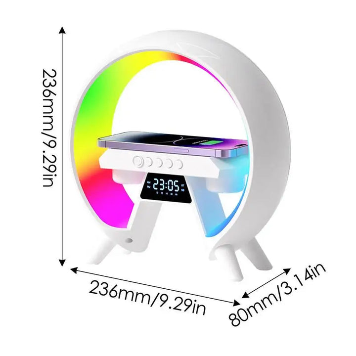 Bluetooth Speaker LED Alarm Clock Wireless Phone Charger