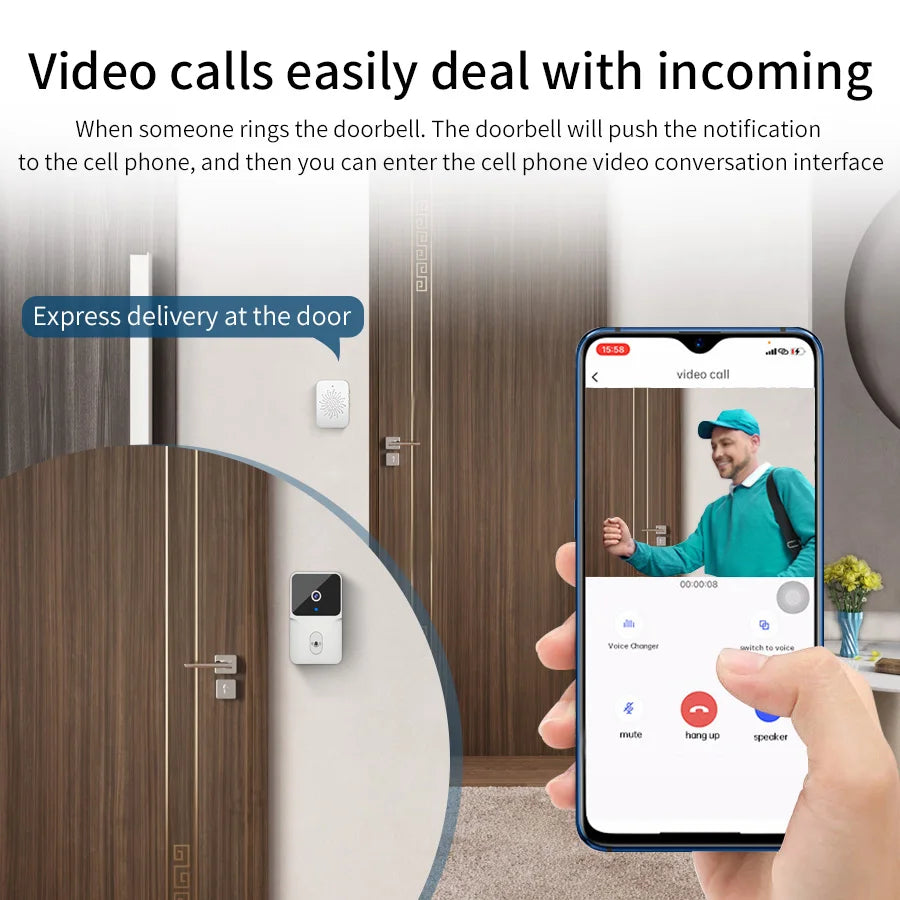 Tuya Smart Wifi Video Doorbell Wireless HD Camera