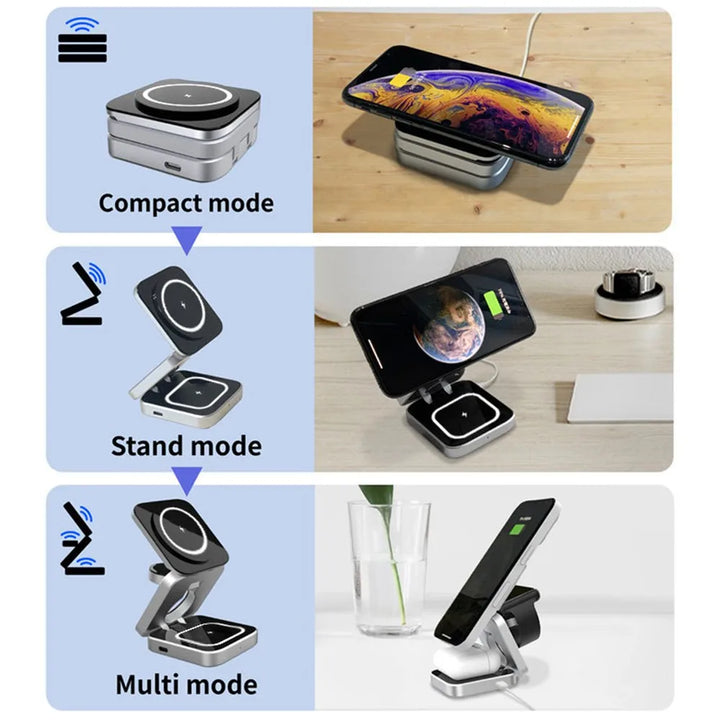 Foldable Magnetic Wireless Charger Stand