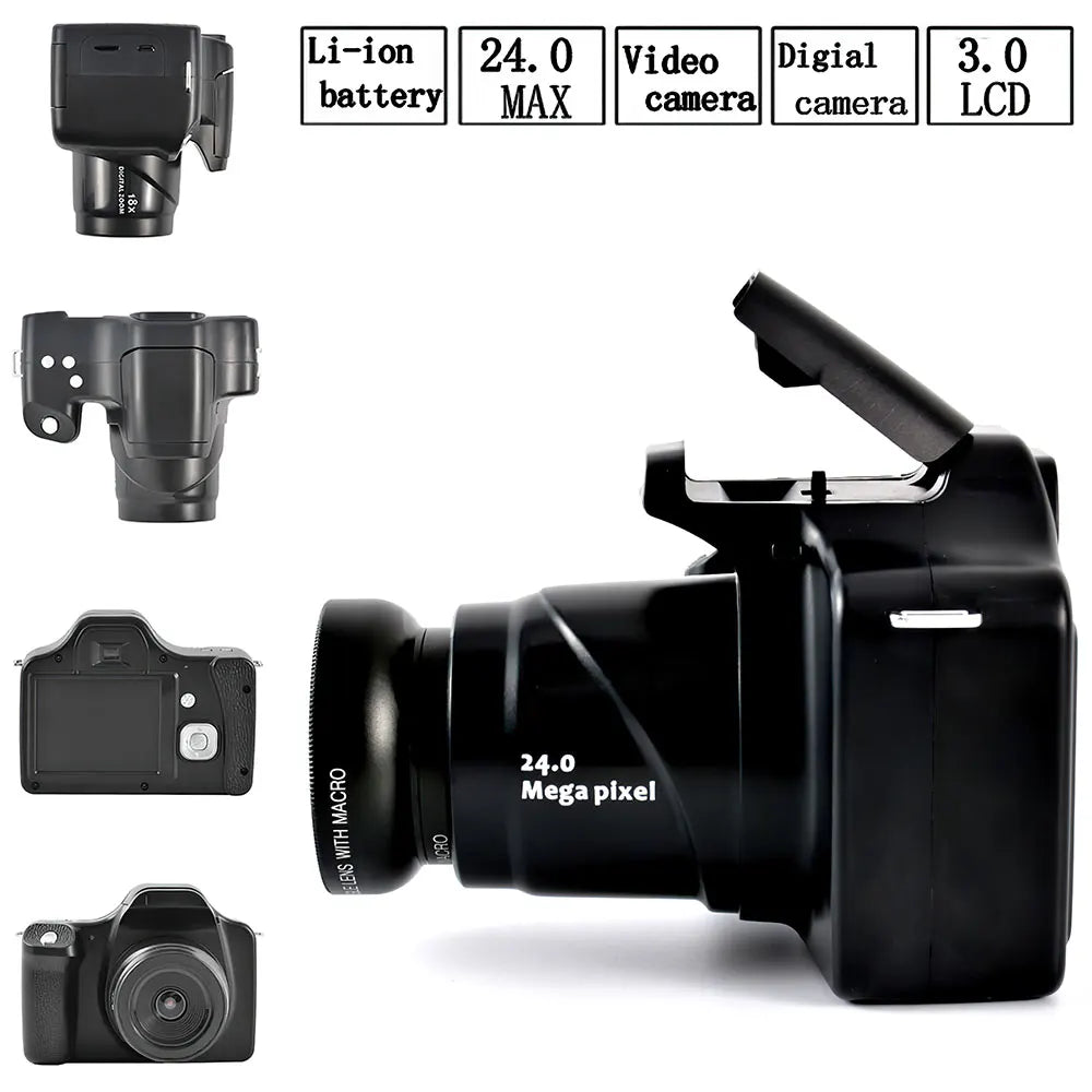 DSLR Camera 18X Telephoto Digital Camcorder