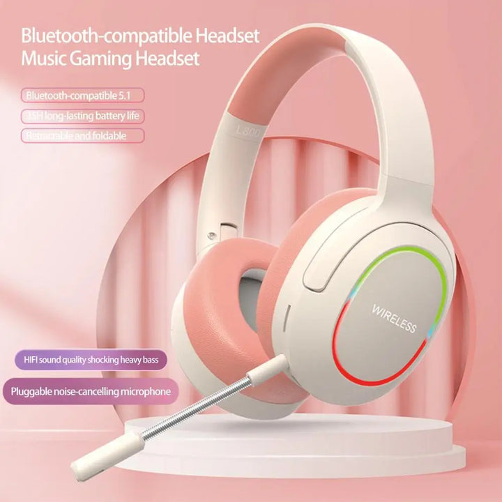 Bluetooth Headphones Wireless Over Ear Gamer Headset