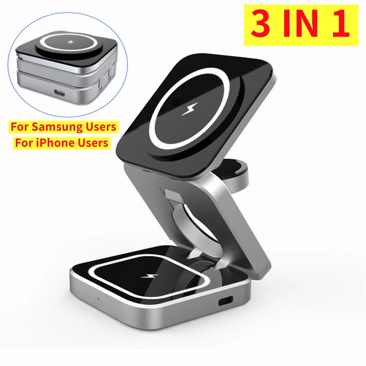 Foldable Magnetic Wireless Charger Stand